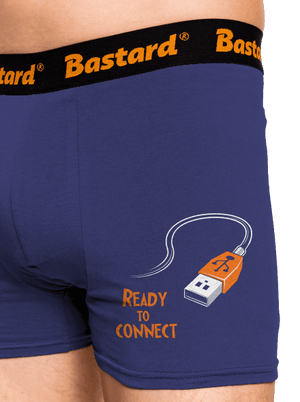 USB připojení boxerky Blue Navy