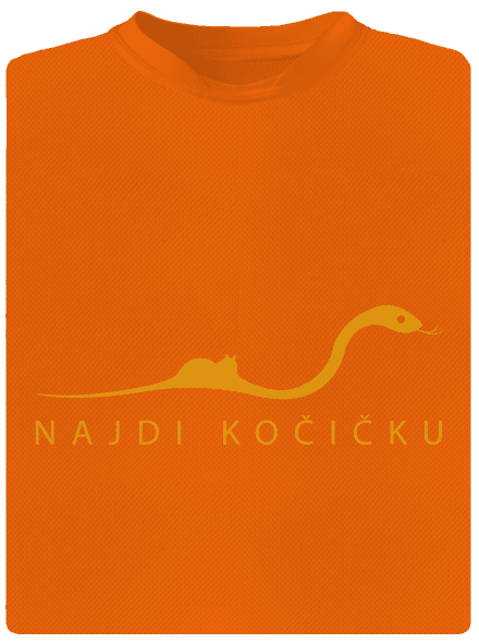 Najdi kočičku dětské sportovní tričko Neon Orange