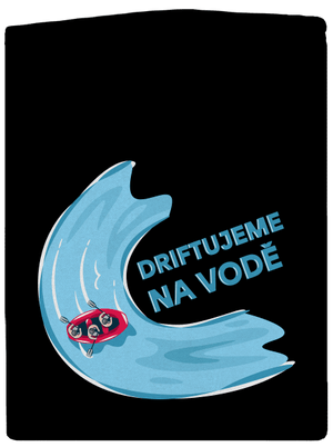 Driftujeme na vodě pánská mikina na zip Black