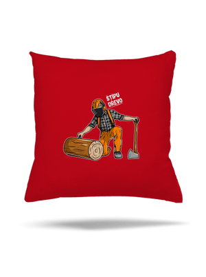 Dřevorubec polštář Red