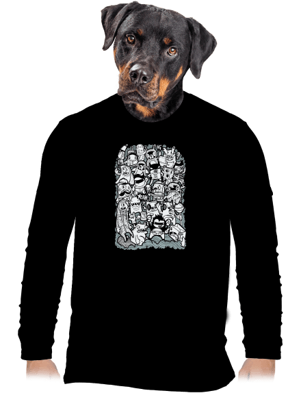 Doodle pánské dlouhý rukáv Black