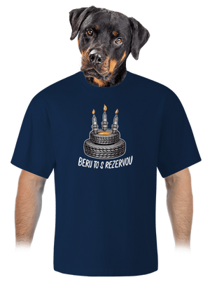 Beru to s rezervou unisex tričko oversized Midnight Blue