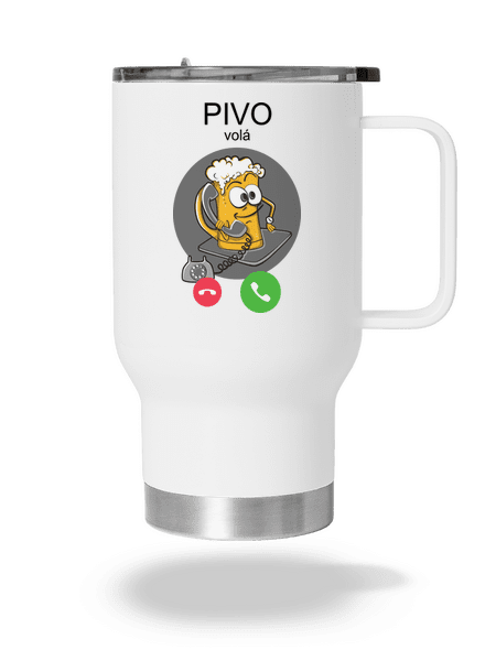 Pivo volá termohrnek White