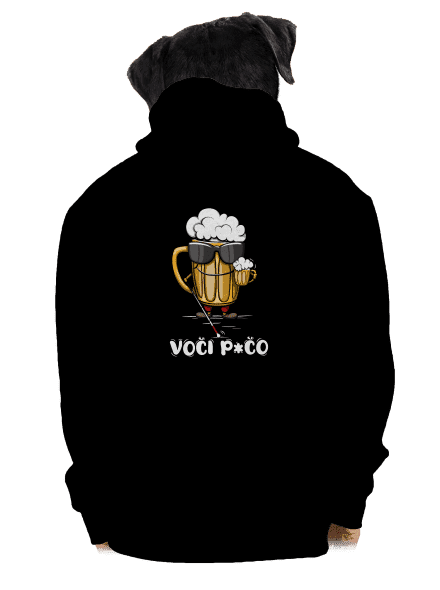 Voči p*čo pánská mikina na zip Black