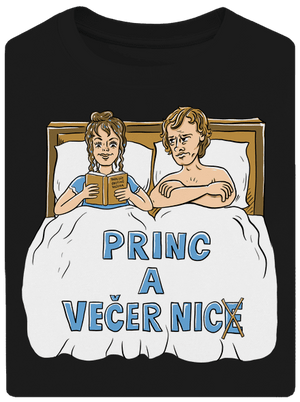 Princ a Večer nic unisex tričko oversized Black