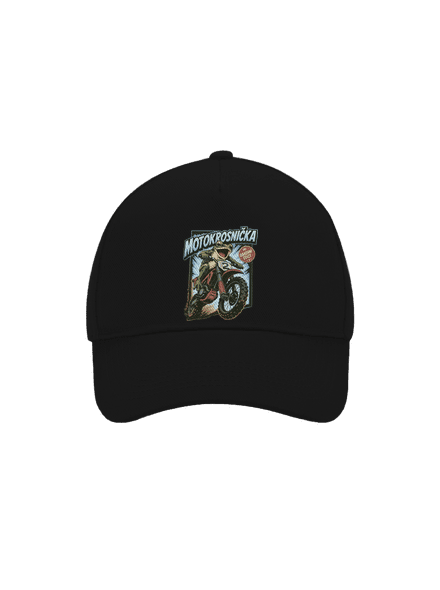 Motokrosnička kšiltovka baseballka Black