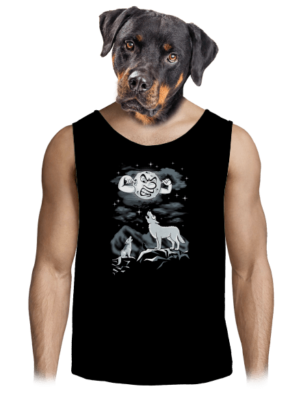 Vlčí árie pánské tílko Black