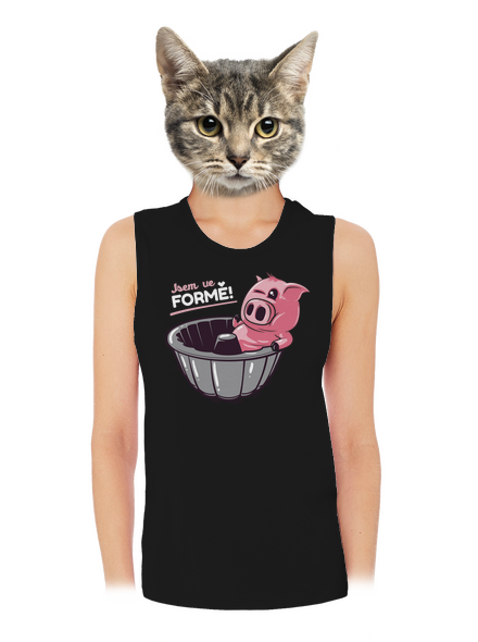 Ve formě dámské tílko volné Black