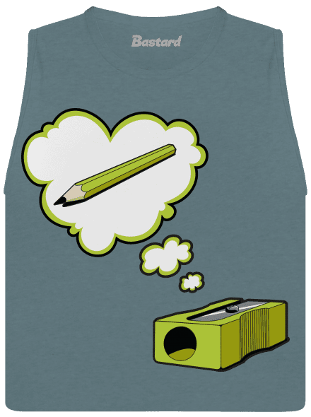 Tužka a Ořezávátko dámské tílko volné Heather Deep Teal