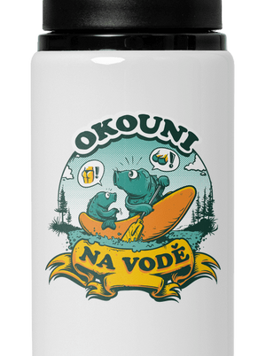 Okouni na vodě lahev na vodu White