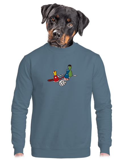 Superhrdino nezlob se unisex mikina bez kapuce Nordic Blue
