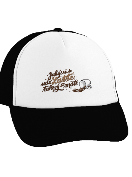 Latte kšiltovka truckerka Black cap