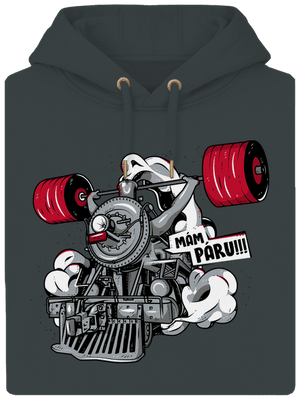 Lokomotiva unisex mikina premium Charcoal