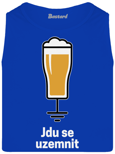 Jdu se uzemnit pánské tílko Royal Blue
