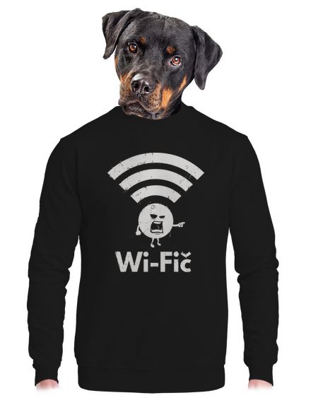 Wifič unisex mikina bez kapuce Black