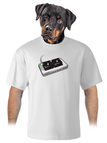 Klávesnice 2020 unisex tričko oversized White