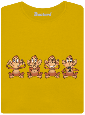 Opička s mobilem dámské tričko Yellow