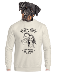 unisex mikina bez kapuce