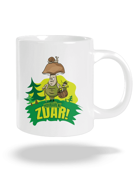 Houbaření zdar velký hrnek White