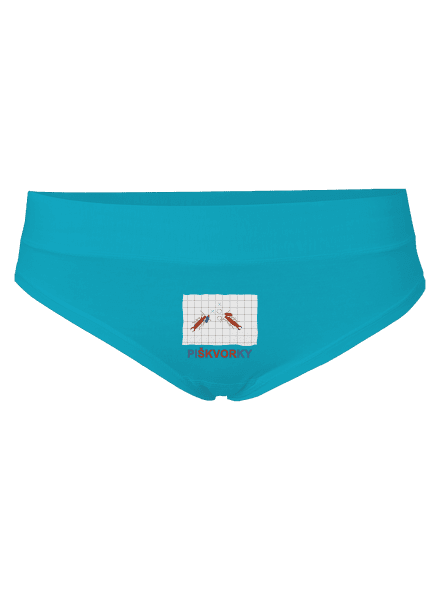 Škvoří piškvorky dámské kalhotky Turquoise