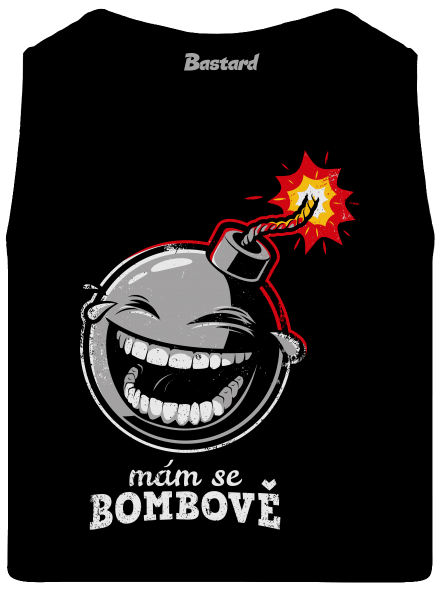 Mám se bombově pánské tílko Black