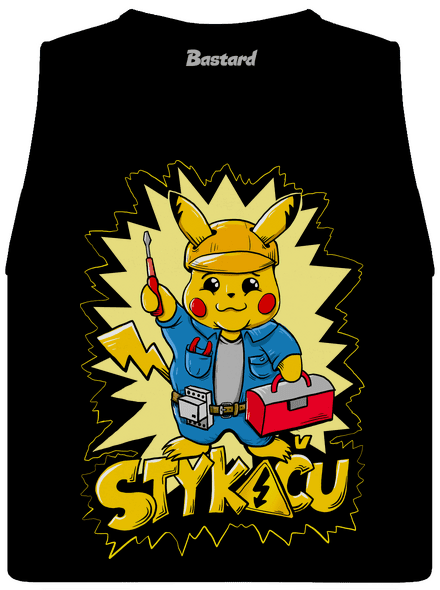 Stykaču dámské tílko volné Black