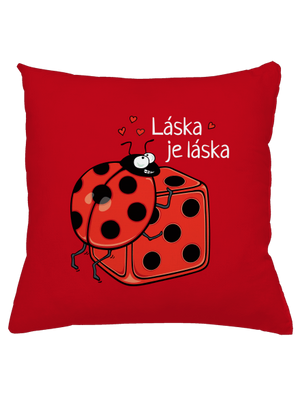 Láska je láska polštář Red