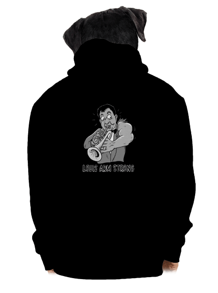 Louis Armstrong pánská mikina na zip Black