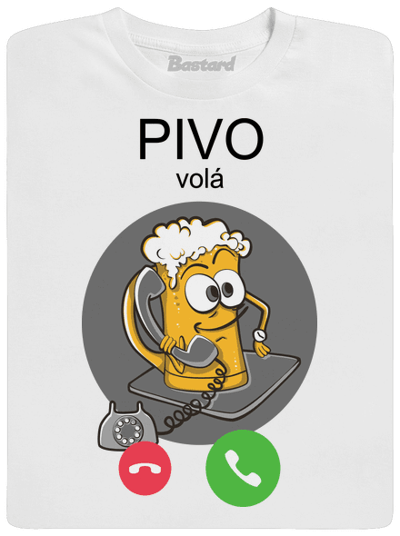 Pivo volá pánské dlouhý rukáv White