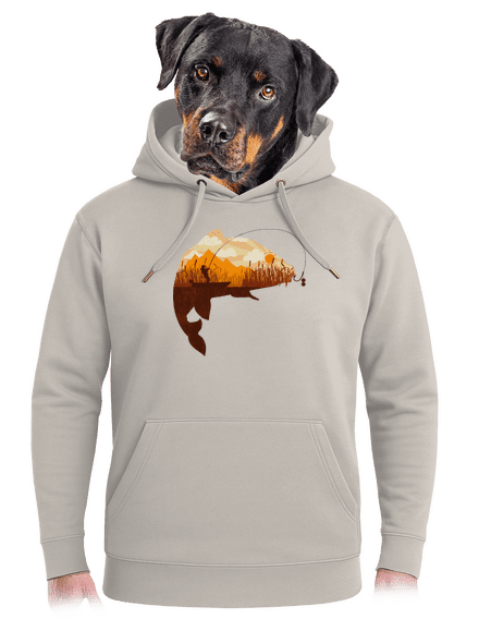 Kapitální úlovek unisex mikina premium Pastel Macchiato