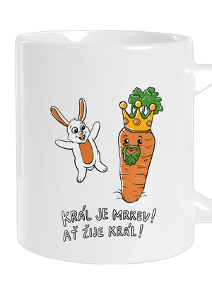 Král je mrkev, ať žije král velký hrnek White