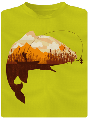 Kapitální úlovek dětské sportovní tričko Neon Yellow