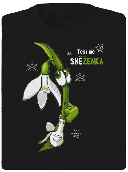 Sněženka a Tulipán dámské sportovní tričko Black