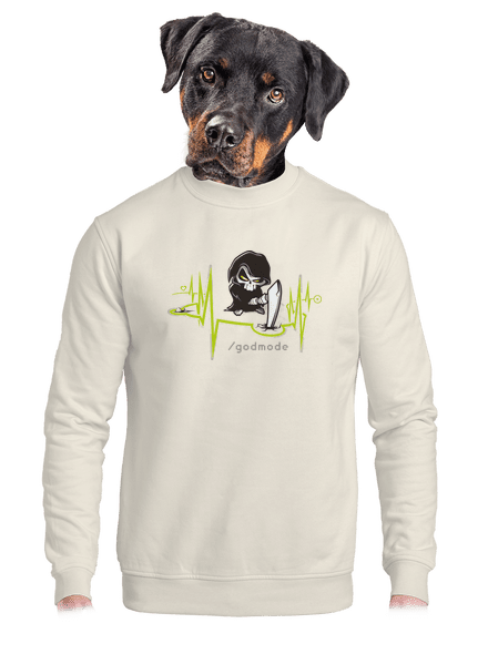 Boží zásah unisex mikina bez kapuce Off White
