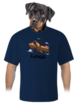 Luftwaffle unisex tričko oversized Midnight Blue