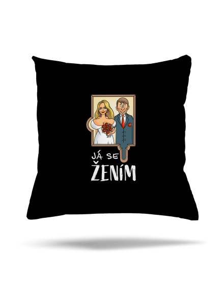 Já se žením/vdávám polštář Black