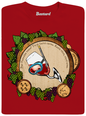 Vinný horoskop: Vodnář pánské dlouhý rukáv Red