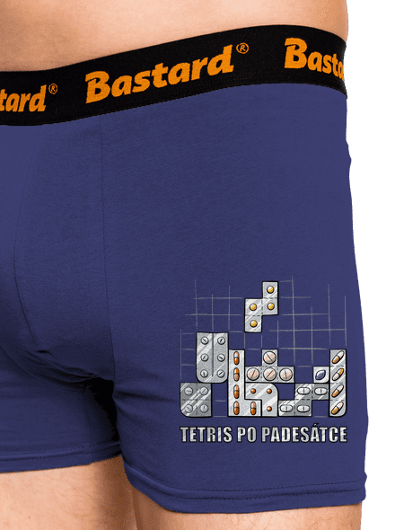Tetris boxerky Blue Navy