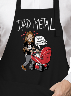 Dad metal zástěra Black