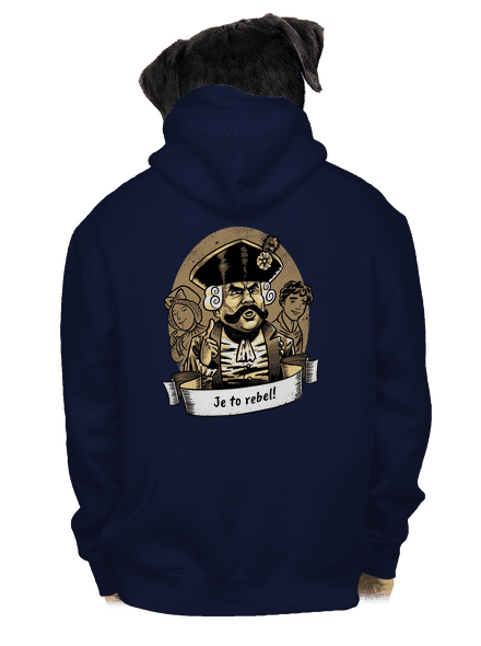 B14: S čerty nejsou žerty pánská mikina na zip Navy