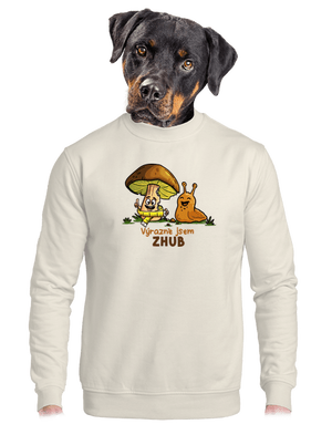 Jsem zhub unisex mikina bez kapuce Off White