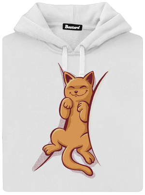 Spící kotě dámská mikina klokanka White