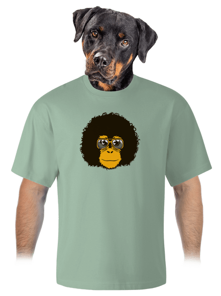 Retro opičák unisex tričko oversized Sage