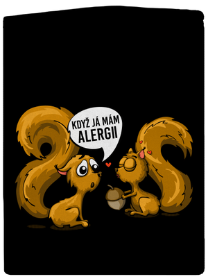 Alergická veverka dámská mikina na zip Black