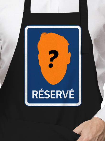 Značka réservé zástěra Black