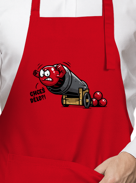 Chceš dělo? zástěra Red