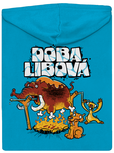 Doba libová dámská mikina na zip Blue Atol