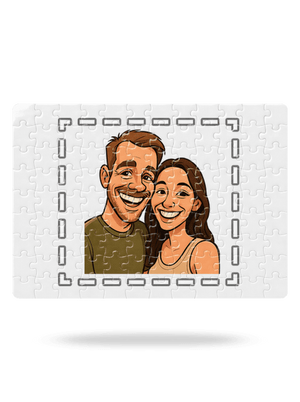 Karikatura z vlastní fotky puzzle White