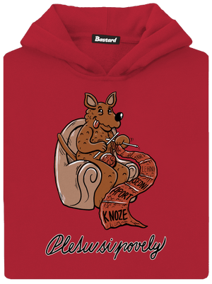 Pletu si povely dětská mikina klokanka Fire Red