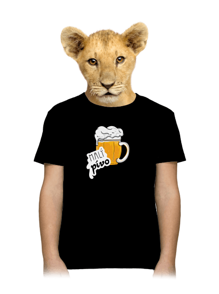 Velký a malý pívo dětské tričko Black